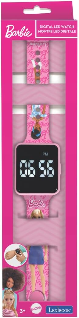 Lexibook - Barbie - Montre LED connectée - Bracelet ajustable