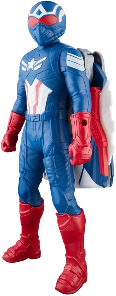 Marvel Avengers Captain America: coraggioso New World Flight Mode action figure con accessori, giocattoli super eroi da 22 cm per bambini dai 4 anni in poi