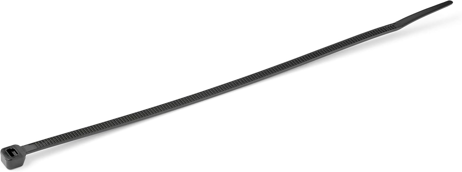 StarTech.com 10"(25cm) Cable Ties - 1/8"(4mm) wide, 2-5/8"(68mm) Bundle Diameter, 50lb(22kg) Tensile Strength, Nylon Self Locking Zip Ties w/Curved Tip, 94V-2/UL Listed, 1000 Pack -