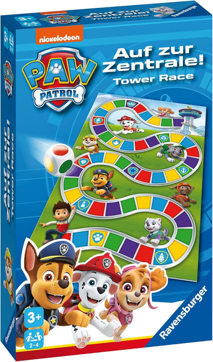Ravensburger 22671 - Paw Patrol: Auf zur Zentrale! - Mitbringspiel für 2-4 Spieler ab 3 Jahren mit den Helfern auf vier Pfoten aus der erfolgreichen Kinderserie Paw Patrol