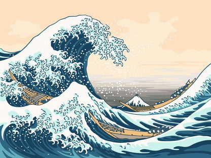Ravensburger CreArt - Malen nach Zahlen 23690 - ART Collection: Große Welle (Hokusai) - ab 14 Jahren