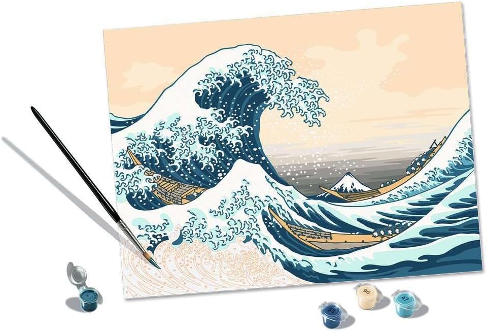 Ravensburger CreArt - Malen nach Zahlen 23690 - ART Collection: Große Welle (Hokusai) - ab 14 Jahren