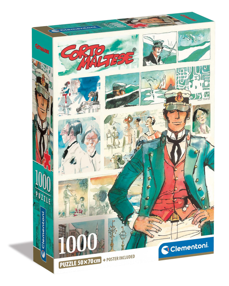 Clementoni Corto Maltese Puzzle 1000 Teile Erwachsene - Puzzle Erwachsene in 70 x 50 cm - Puzzle Erwachsene anspruchsvoll von Clementoni 39808