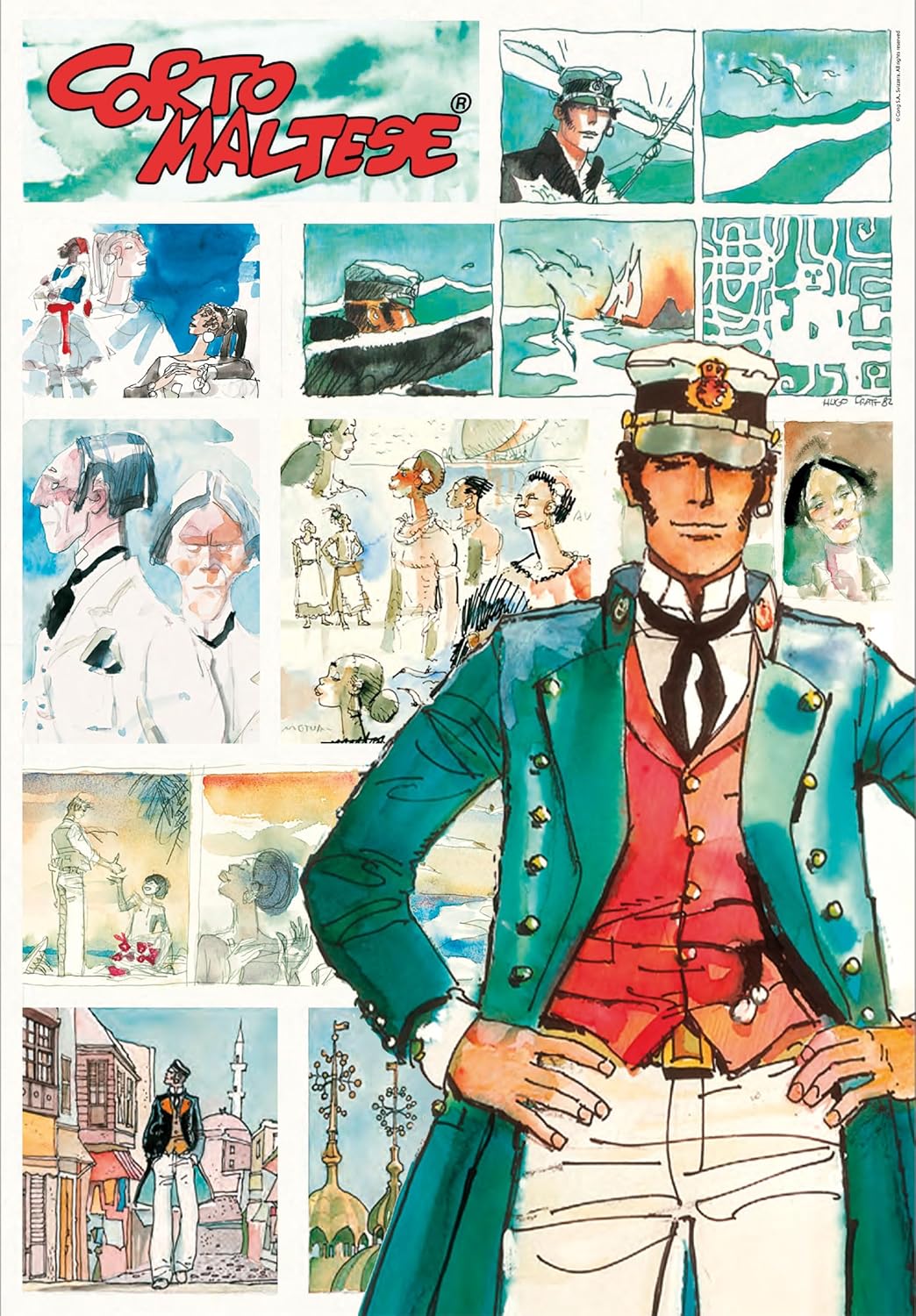 Clementoni Corto Maltese Puzzle 1000 Teile Erwachsene - Puzzle Erwachsene in 70 x 50 cm - Puzzle Erwachsene anspruchsvoll von Clementoni 39808