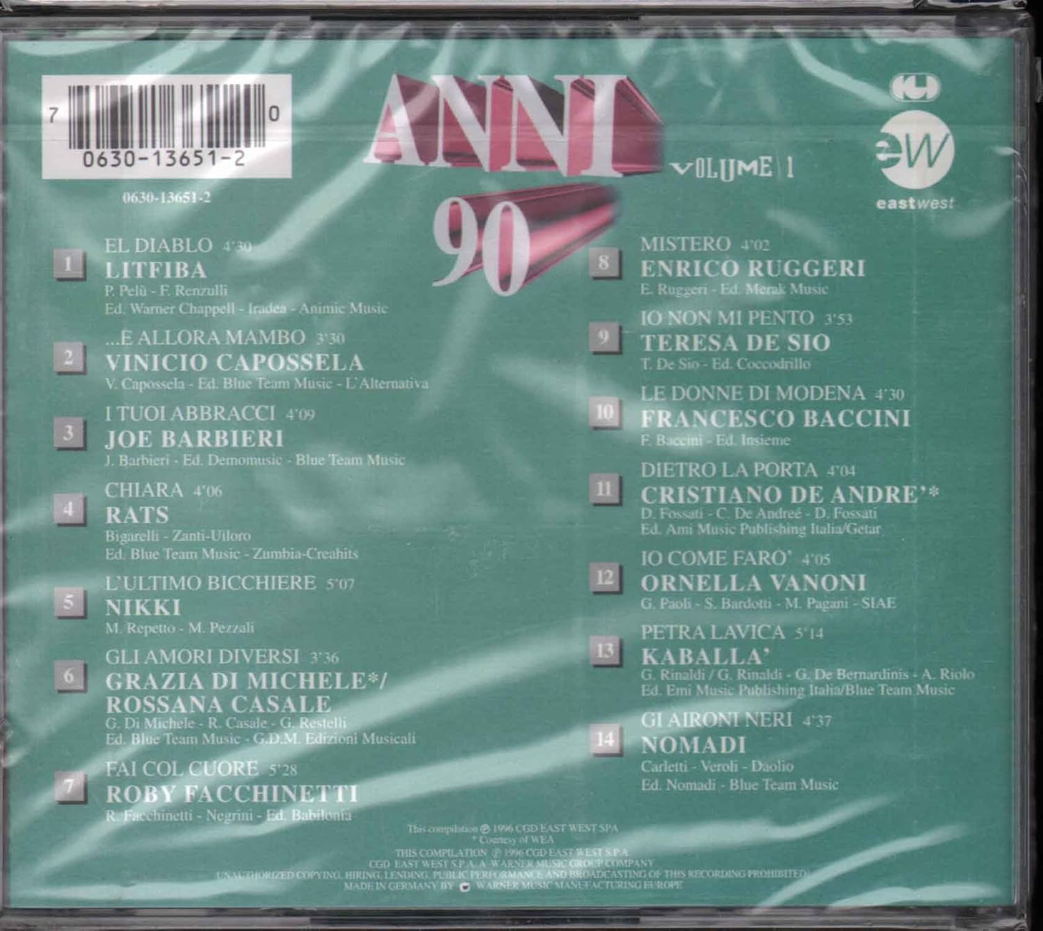 Anni Novanta Vol 1 CD