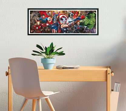 Clementoni Marvel Puzzle 1000 Teile Erwachsene - Panorama Puzzle Erwachsene in 98 x 33 cm - Puzzle Erwachsene anspruchsvoll von Clementoni 39877