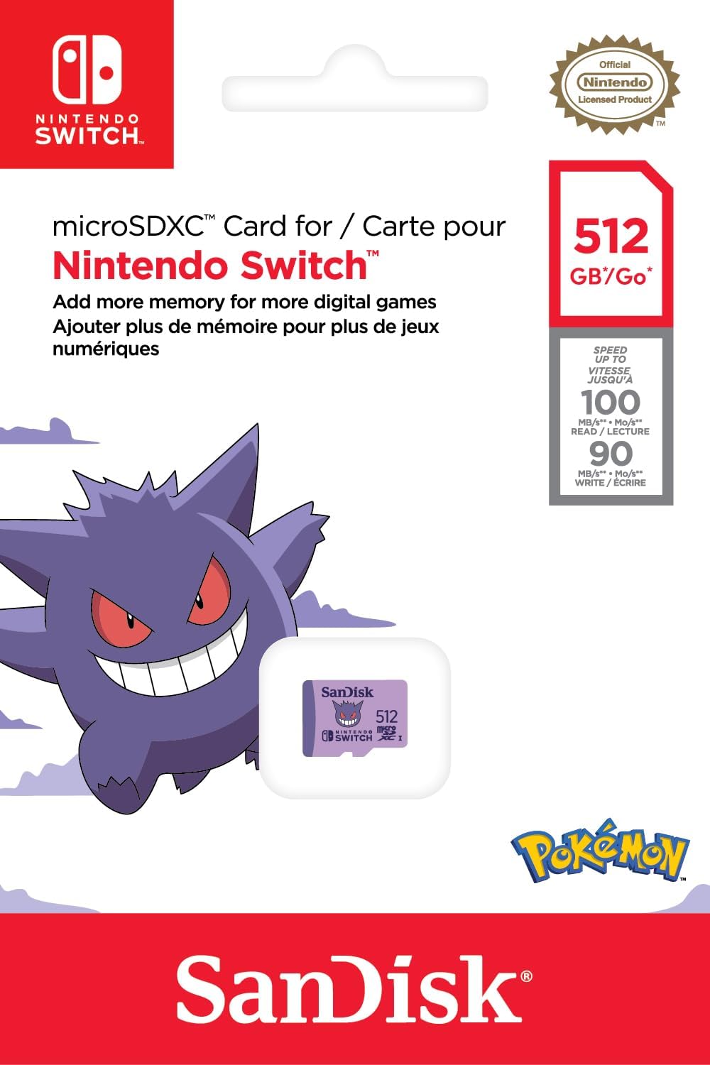 SD Pokemon mSDXC Nintendo Switch 512GB