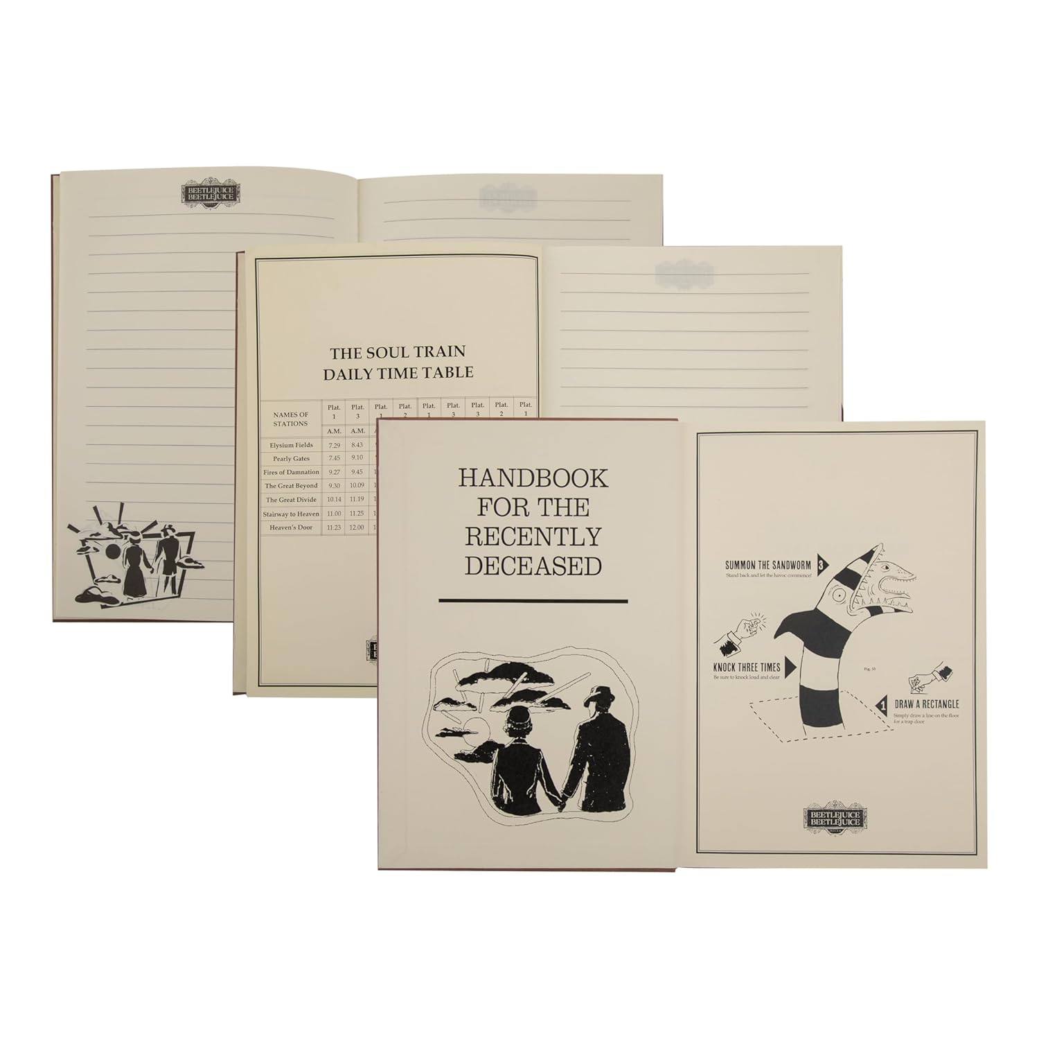 Cinereplicas Beetlejuice - Handbook for the Recently Deceased - Hardcover Notebook - 160p - Official License