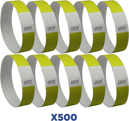 Avery Italia TYVYW-50 Braccialetti di identificazione in carta Tyvek® antistrappo - giallo fluo - 500 pezzi