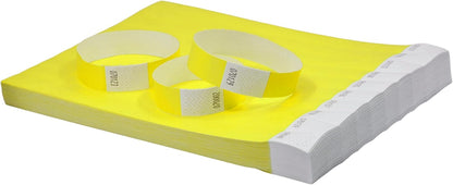 Avery Italia TYVYW-50 Braccialetti di identificazione in carta Tyvek® antistrappo - giallo fluo - 500 pezzi