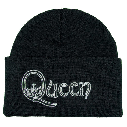 Amplified Silver Lurex Crown Q Cuff Beanie