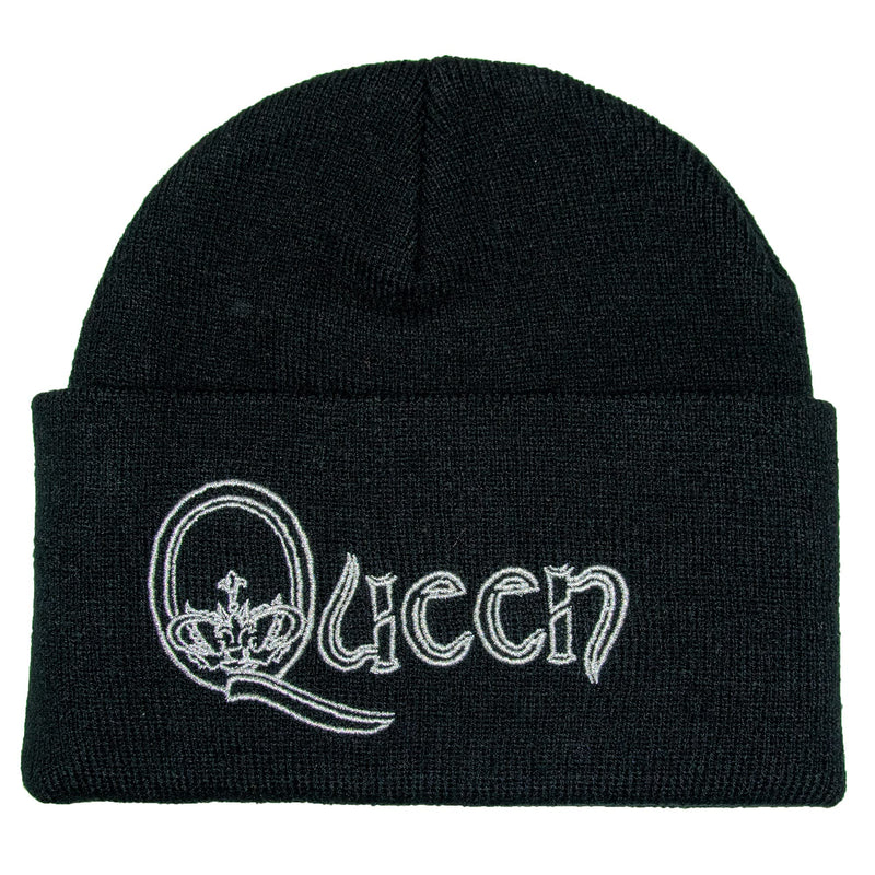 Amplified Silver Lurex Crown Q Cuff Beanie