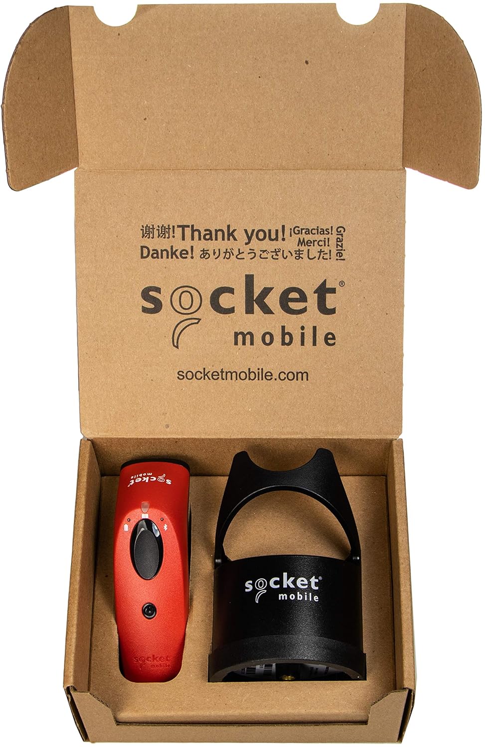 SocketScan S700, Linear Barcode Scanner, Red & Black Charging Dock