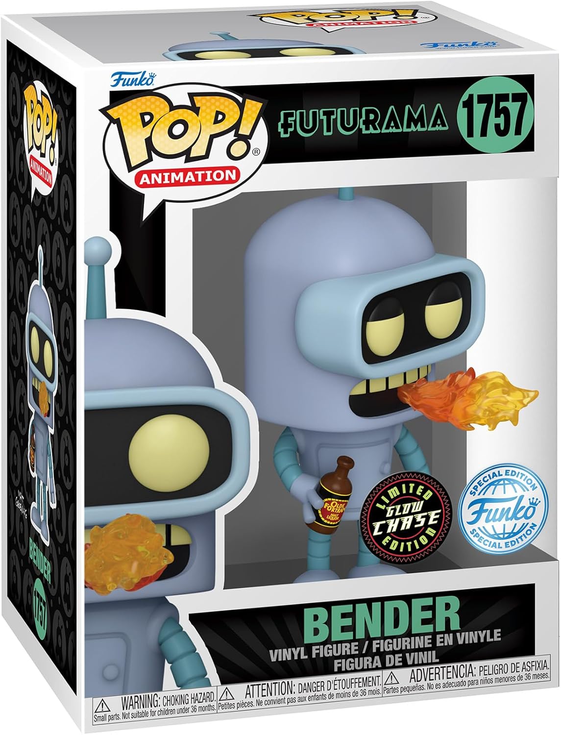 Funko POP! TV: Futurama - Bender - 1/6 Quote Für Seltene Chase-Variante - Leuchtet Im Dunkeln - Vinyl-Sammelfigur - Geschenkidee - Offizielle Handelswaren - Spielzeug Für Kinder und Erwachsene