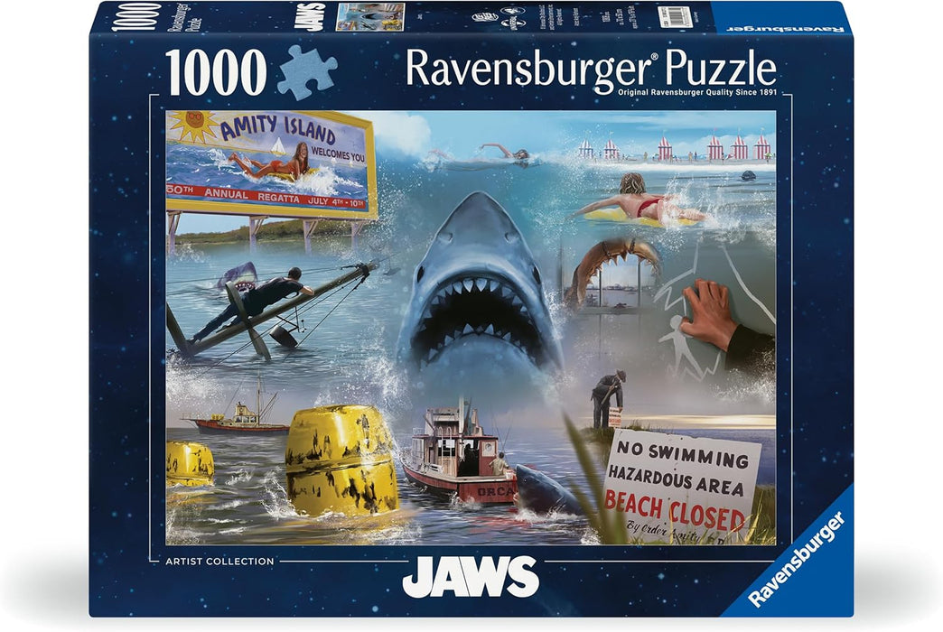 Ravensburger Puzzle 12000277 - Jaws - 1000 Teile Puzzle für Erwachsene und Kinder ab 14 Jahren