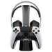 snakebyte PS5-controller en headset laadstation - laadt DualSense & DualSense Edge Controller & draadloze headsets, 2 uur ultrasnel opladen, geteste Duitse kwaliteit, Playstation 5 Design (wit