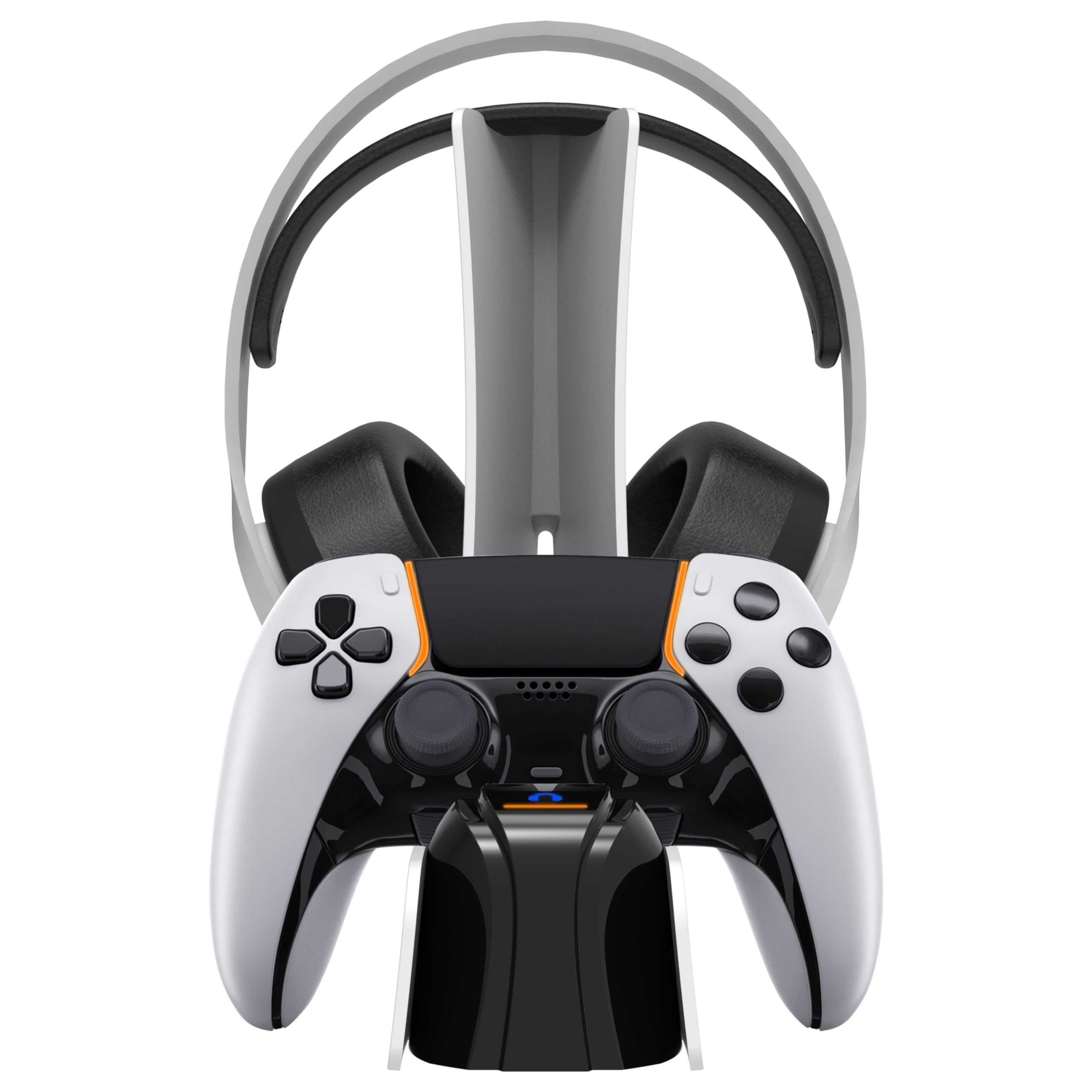 snakebyte PS5-controller en headset laadstation - laadt DualSense & DualSense Edge Controller & draadloze headsets, 2 uur ultrasnel opladen, geteste Duitse kwaliteit, Playstation 5 Design (wit