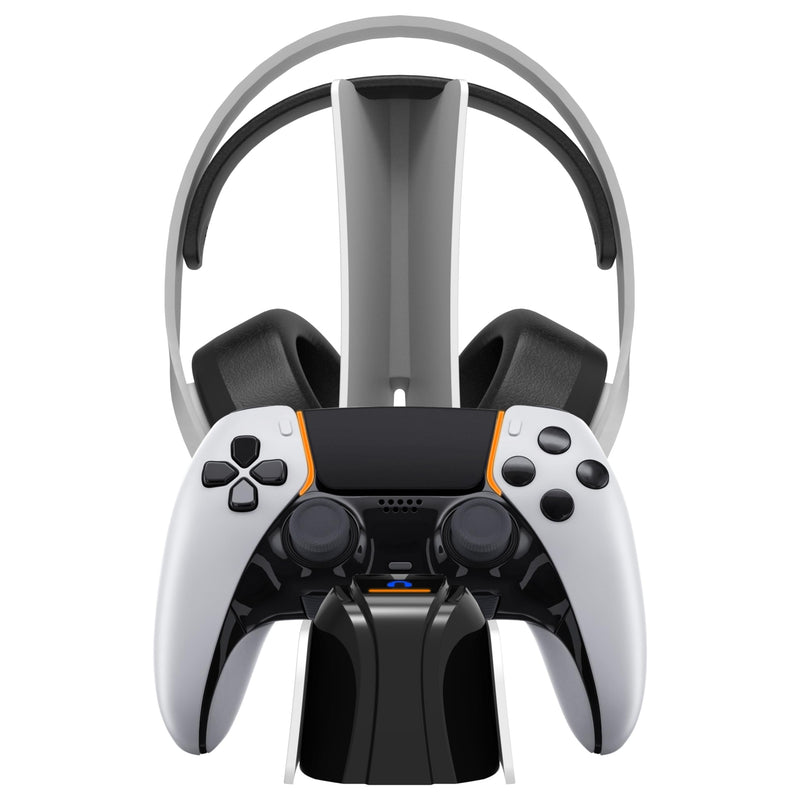 snakebyte PS5-controller en headset laadstation - laadt DualSense & DualSense Edge Controller & draadloze headsets, 2 uur ultrasnel opladen, geteste Duitse kwaliteit, Playstation 5 Design (wit