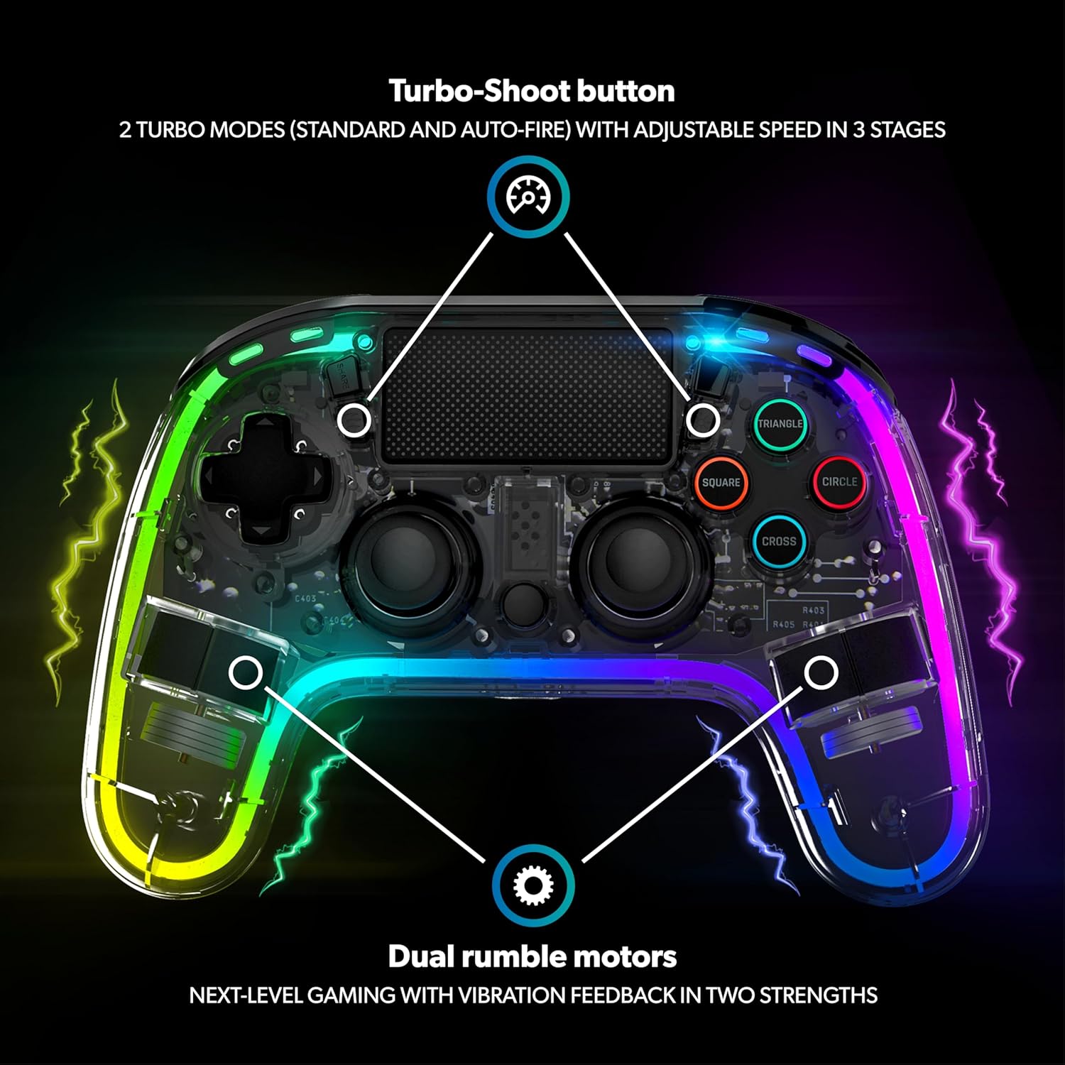 Snakebyte Gamepad RGB 4™ (PS4/PS3
