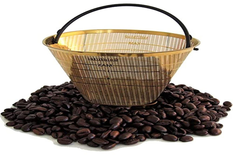 SeleXions GF4M No.4 Coffee Filter Gold Full Metal for All Coffee Machines with Round Filter