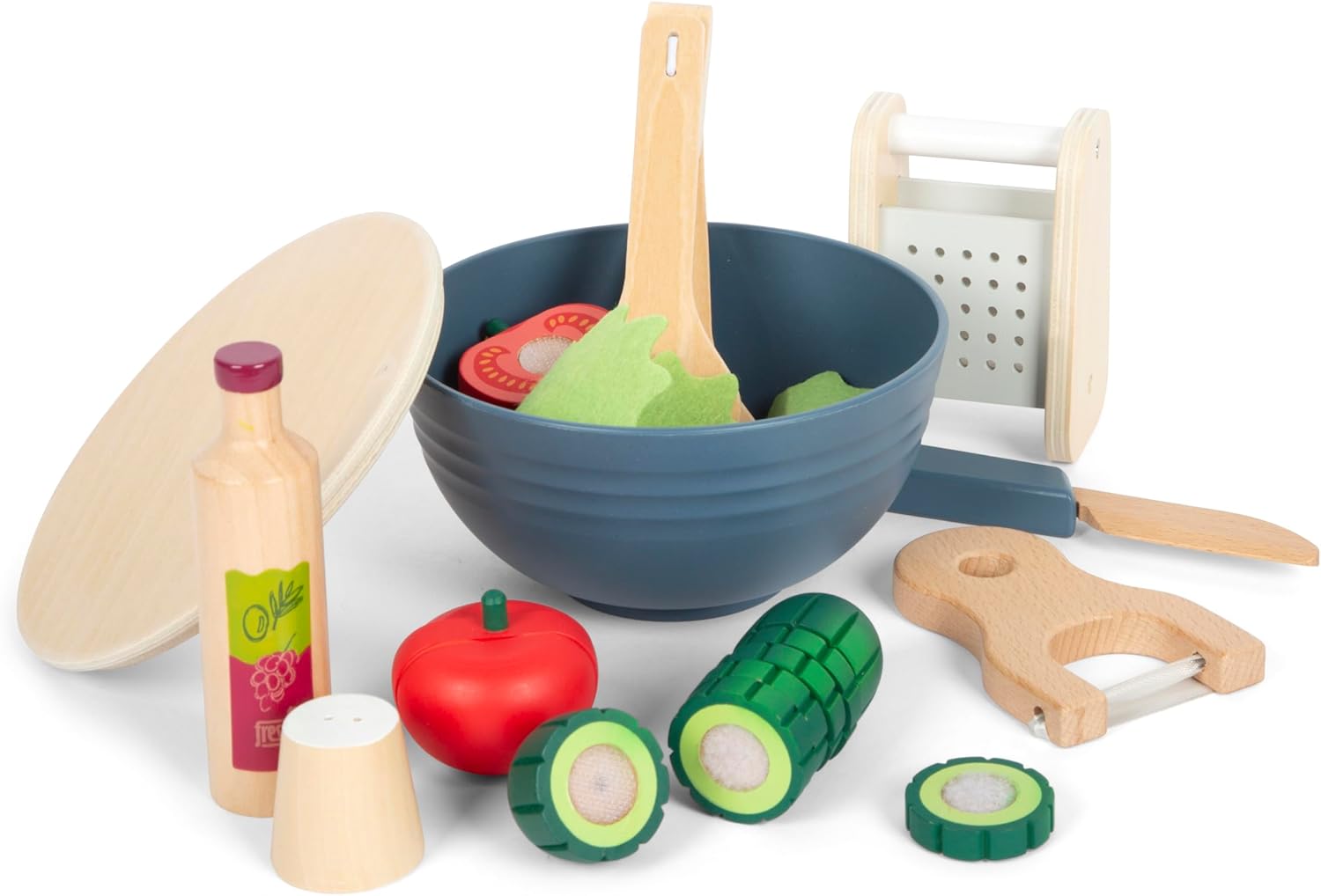 Small Foot - Small Foot - Houten Speelgoed Eten Salade Speelset 11dlg.