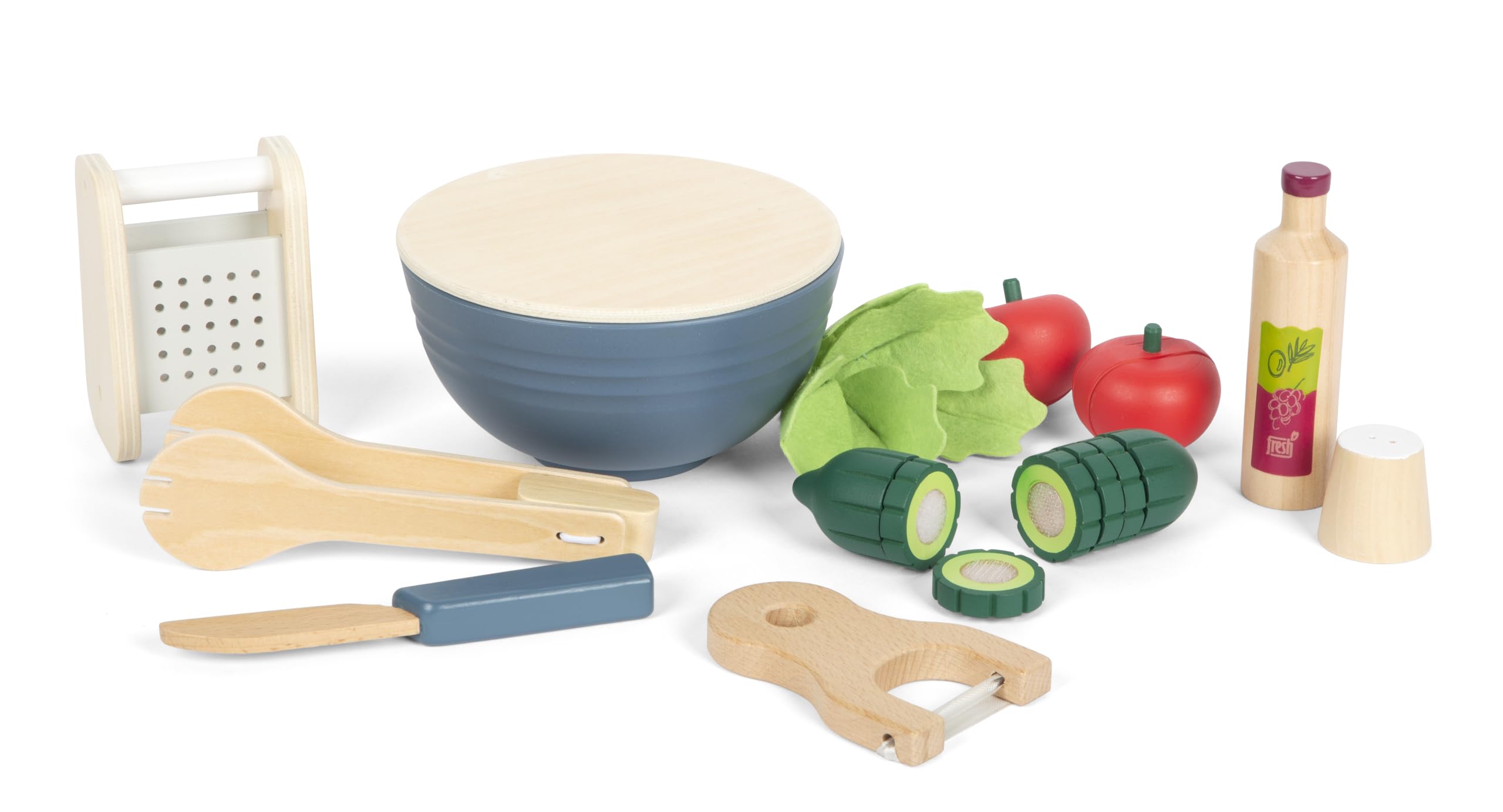 Small Foot - Small Foot - Houten Speelgoed Eten Salade Speelset 11dlg.