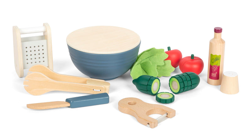 Small Foot - Small Foot - Houten Speelgoed Eten Salade Speelset 11dlg.