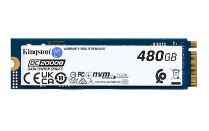 Kingston Data Center DC2000B PCIe 4.0 NVMe M.2 2280 480G Enterprise SSD - SEDC2000BM8/480G