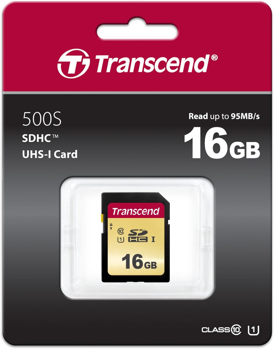 Transcend 500S - Flash Memory Card - 16 Gb - Uhs-I U1 / Class10 - Sdhc Uhs-I