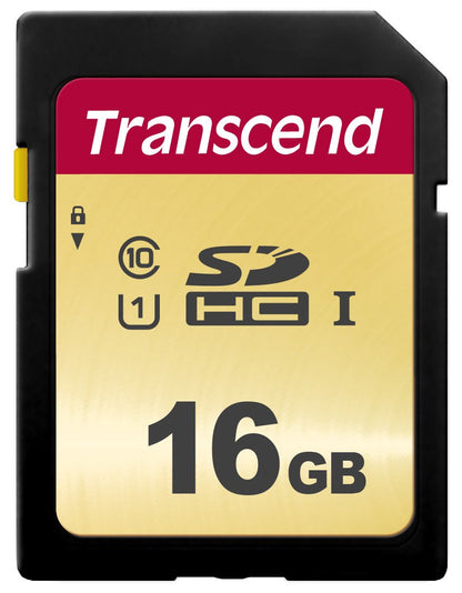 Transcend 500S - Flash Memory Card - 16 Gb - Uhs-I U1 / Class10 - Sdhc Uhs-I