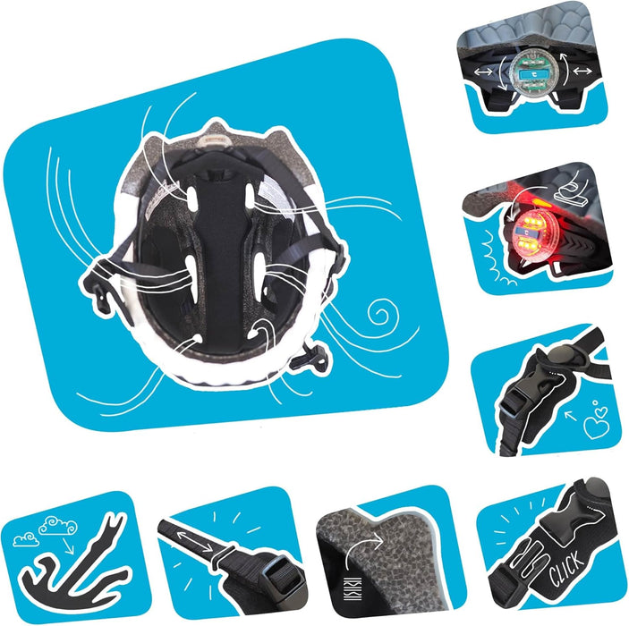 Crazy Safety - Leopard Bicycle Helmet - Purple (100301-02-01)