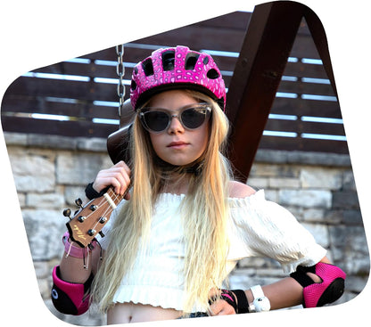 Kinderfietshelm Met USB-lamp - Maat van kind tot tiener | Afmetingen 54-58 | Prachtige Fietshelm Voor Jongens & Meisjes | Oplaadbaar Ingebouwd LED-licht | Reflecterende Bandjes