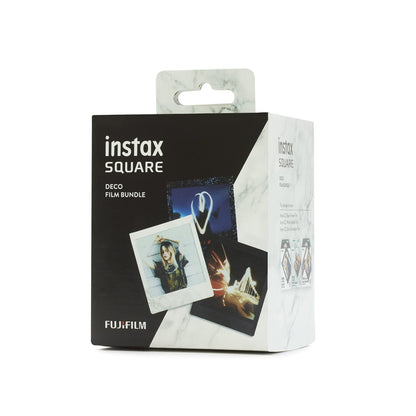 instax SQUARE film Deco Bundel (3X10) Zwart/Wit Marmer/Sterrenhemel SQUARE