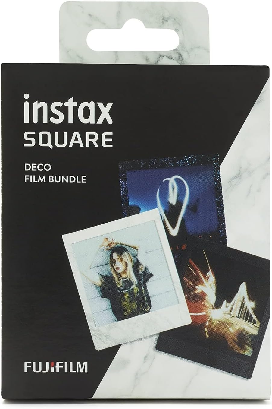 instax SQUARE film Deco Bundel (3X10) Zwart/Wit Marmer/Sterrenhemel SQUARE