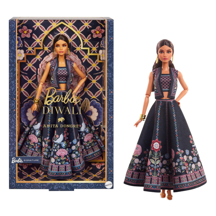 Barbie Diwali Doll by Anita Dongre Wearing Festival of Lights Look, Holiday Collectible with Doll Stand & Certificate of Authenticity