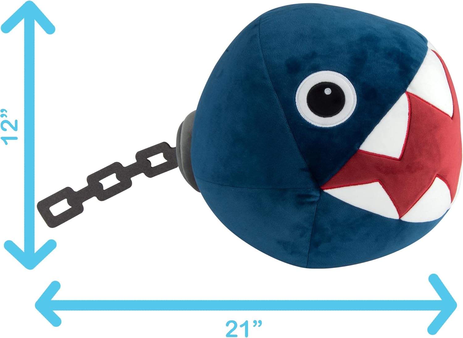 Club Mocchi Mocchi Super Mario Cadena Chomp Mega 15 pulgadas de felpa