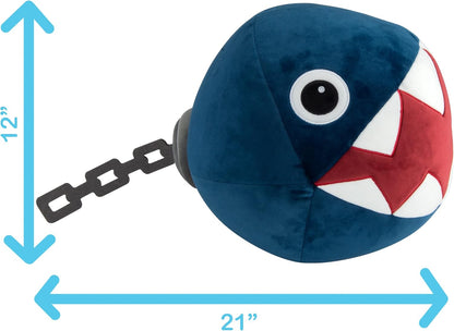 Club Mocchi Mocchi Super Mario Cadena Chomp Mega 15 pulgadas de felpa