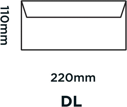 Blake Purely Everyday DL 110 x 220 mm 100 gsm Peel & Seal Wallet Envelopes (23882/250 ) White - Pack of 250
