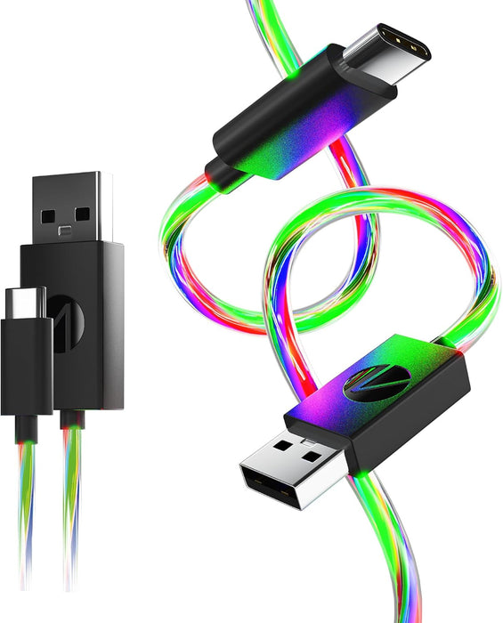 STEALTH 2M Light Up Twin Play & Charge Cables, Compatible with PS5 and Switch