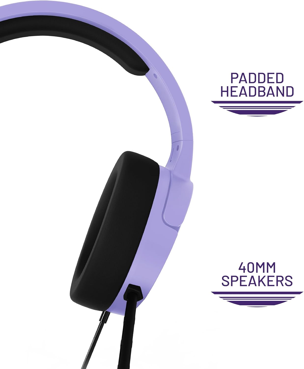STEALTH PANTHER Lavender - Over Ear Gaming Headset PS4/PS5, XBOX, Switch, PC with Flexible Mic, 3.5mm Jack, 1.5m Cable, Lightweight, Comfortable and Durable
