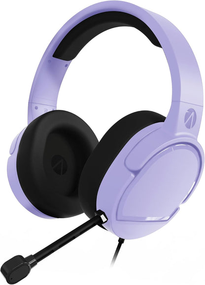 STEALTH PANTHER Lavender - Over Ear Gaming Headset PS4/PS5, XBOX, Switch, PC with Flexible Mic, 3.5mm Jack, 1.5m Cable, Lightweight, Comfortable and Durable