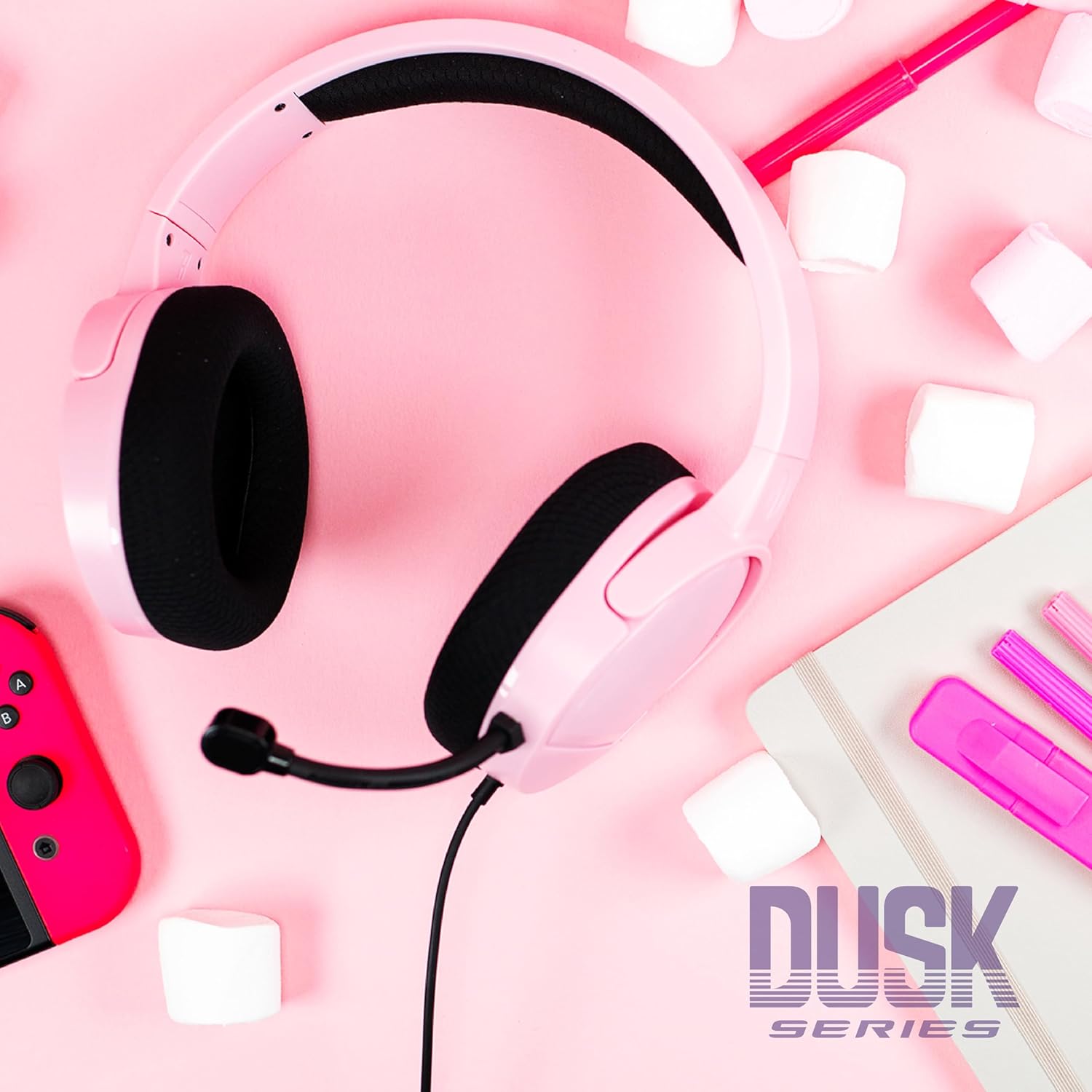 STEALTH PANTHER Blush - Over Ear Gaming Headset PS4/PS5, XBOX, Switch, PC with Flexible Mic, 3.5mm Jack, 1.5m Cable, Lightweight, Comfortable and Durable