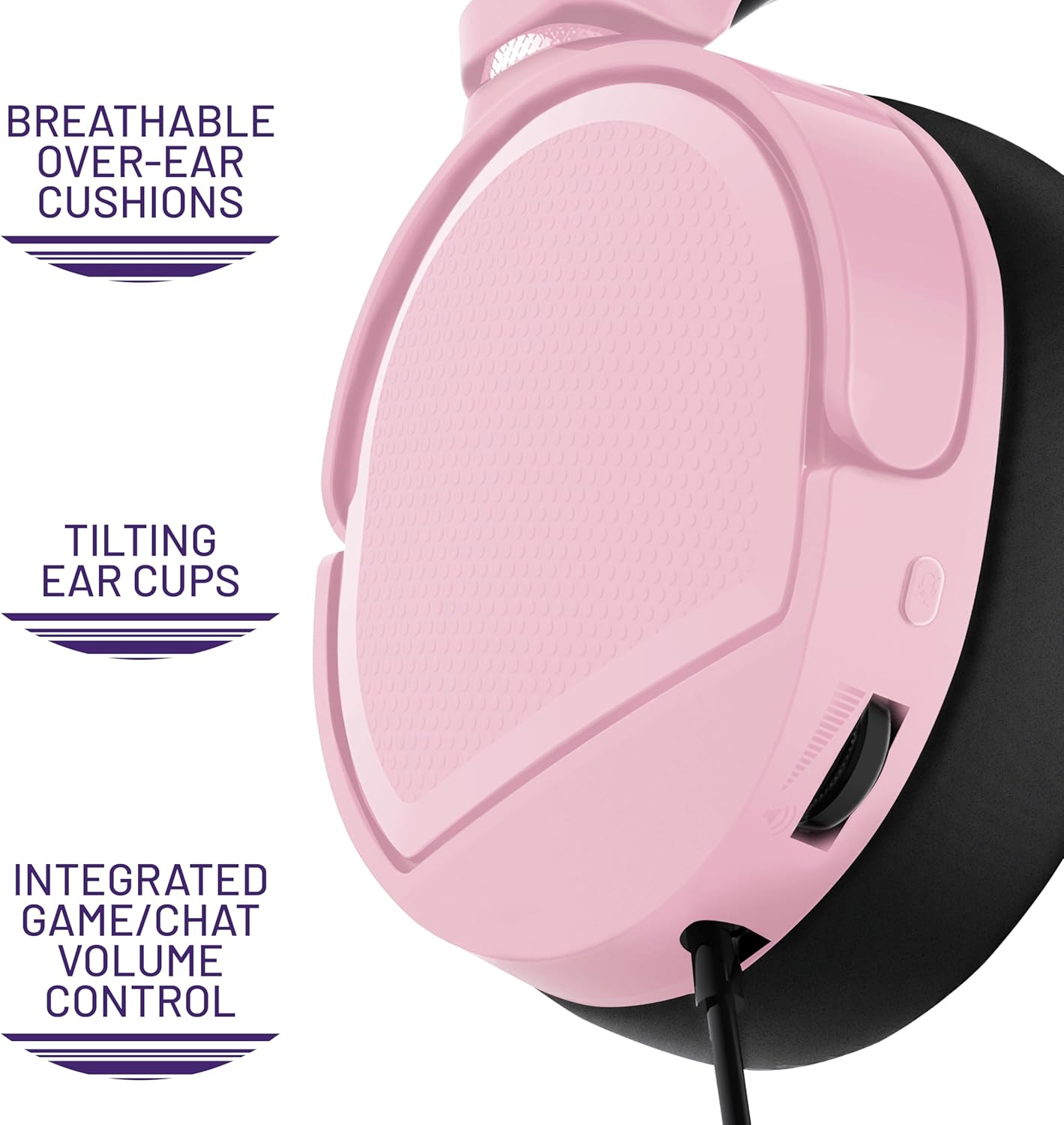 STEALTH PANTHER Blush - Over Ear Gaming Headset PS4/PS5, XBOX, Switch, PC with Flexible Mic, 3.5mm Jack, 1.5m Cable, Lightweight, Comfortable and Durable
