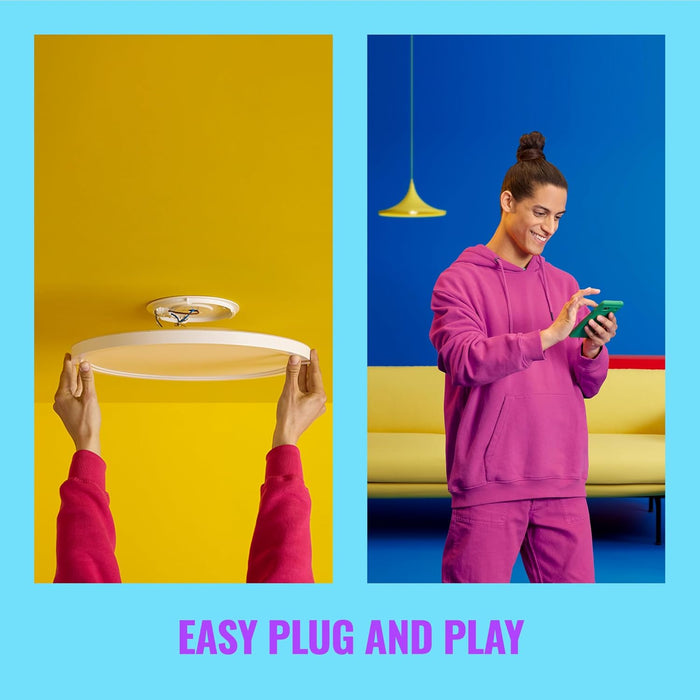 WiZ Colour Smart Connected Superslim Ceiling LED Light 22 Watts  for Indoor Home Lighting, Bedroom, Livingroom, Diningroom