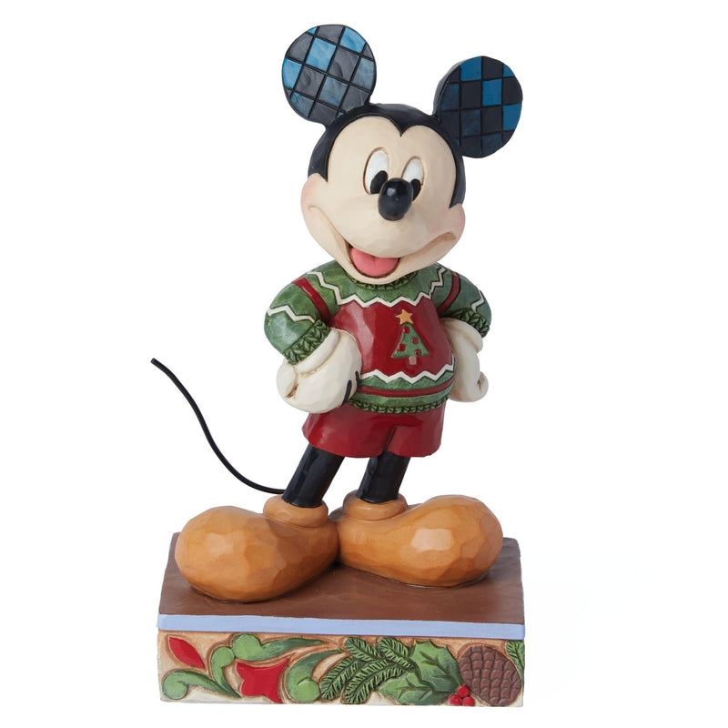 Enesco Statuina natalizia Topolino Mickey Mouse "Jim Shore" 8x5xH14 cm