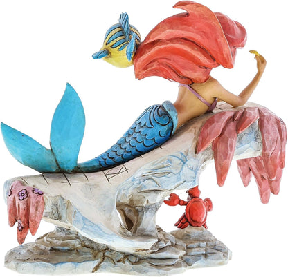 Enesco 4037501 Statuetta, Resina, Multicolore, 0.55 cm Ariel che sogna sotto il mare