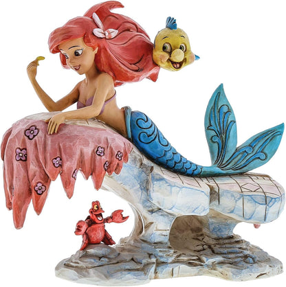 Enesco 4037501 Statuetta, Resina, Multicolore, 0.55 cm Ariel che sogna sotto il mare