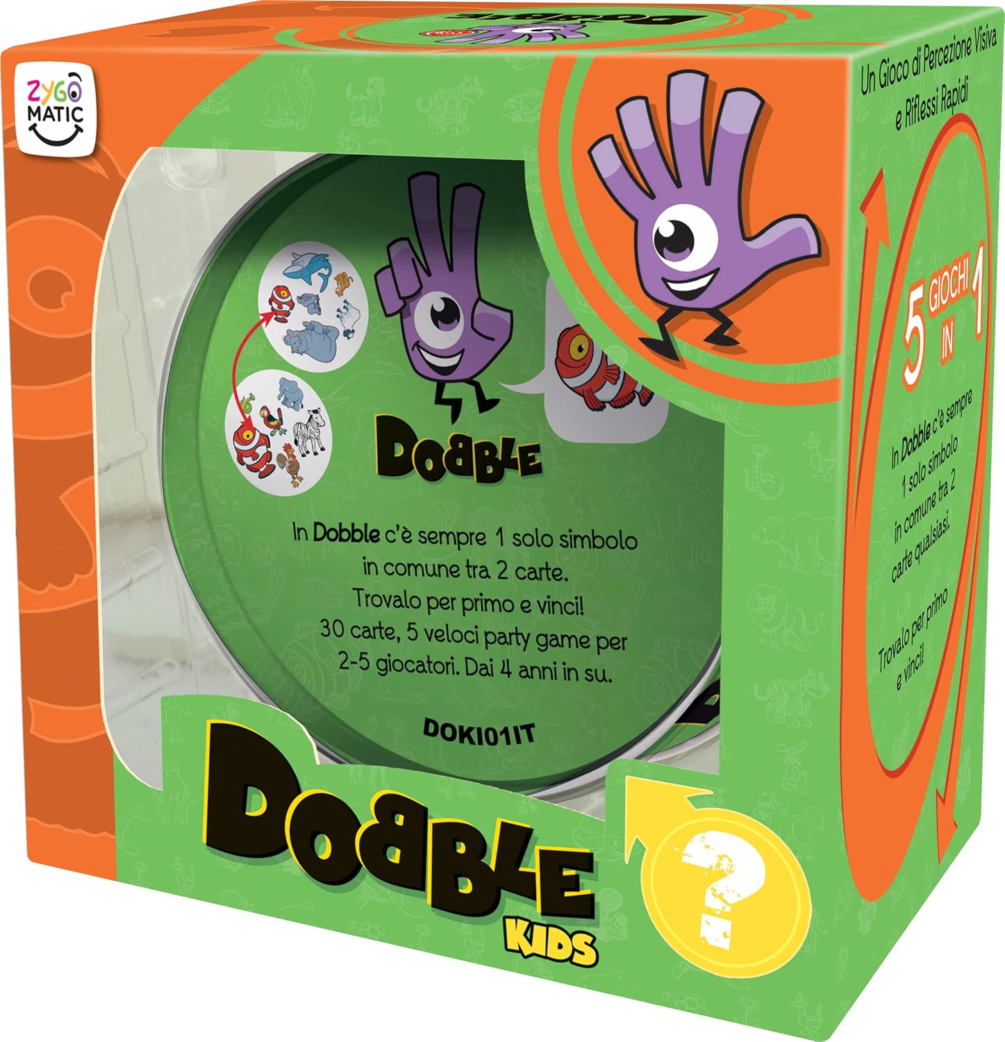 Asmodee: Dobble Kids, Gioco da Tavolo per Tutta la Famiglia, 2-5 Giocatori, 4+ Anni, Edizione in Italiano