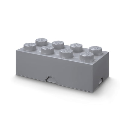 Mattoncino-contenitore Lego a 8 Bottoncini, Contenitore Impilabile, 12 L, Grigio