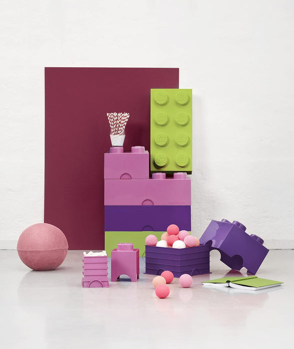 Mattoncino-contenitore Lego a 8 Bottoncini, Contenitore Impilabile, 12 L, Sabbia Verde